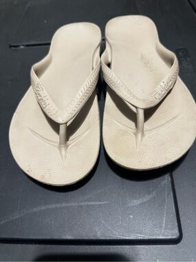 Women's Beige Flip-Flop Sandals - Lightweight Everyday Comfort